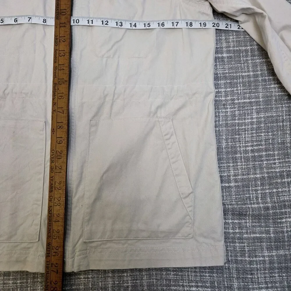 GAP Utility Jacket Women's S Ivory Cotton Cinched Waist